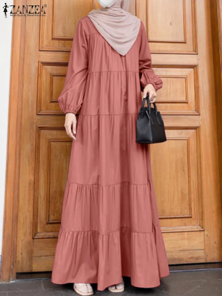 ZANZEA Muslim Fashion Dresses Abaya Women Autumn Long Sleeve Solid Vestidos Elegant Maxi Long Dress Robe Femme Oversize Sundress
ZANZEA Muslim Fashion Dresses Abaya Women Autumn Long Sleeve Solid Vestidos Elegant Maxi Long Dress Robe Femme Oversize Sundress