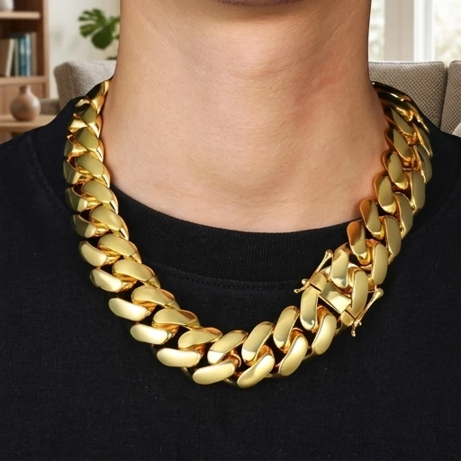 20mm Cuban Link Chain 10K 14K 18K Real Gold Plated Miami Hip Hop Choker Necklace for Men Luxury Fashion
20mm Cuban Link Chain 10K 14K 18K Real Gold Plated Miami Hip Hop Choker Necklace for Men Luxury Fashion