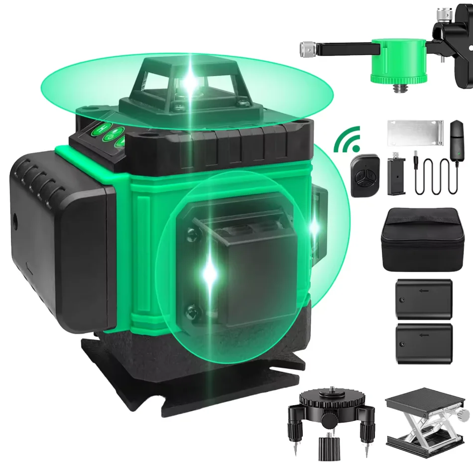 Green 360 Self Leveling Rotary Laser Level 4D 16 Lines Horizontal&Vertical Cross Line Laser Construction Laser
Green 360 Self Leveling Rotary Laser Level 4D 16 Lines Horizontal&Vertical Cross Line Laser Construction Laser