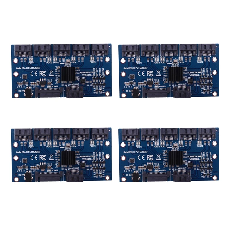 4X Controller Card Motherboard Sata Expansion Card 1 To 5 Port Sata3.0 6Gbps Multiplier Sata Port Riser Card Adapter
4X Controller Card Motherboard Sata Expansion Card 1 To 5 Port Sata3.0 6Gbps Multiplier Sata Port Riser Card Adapter