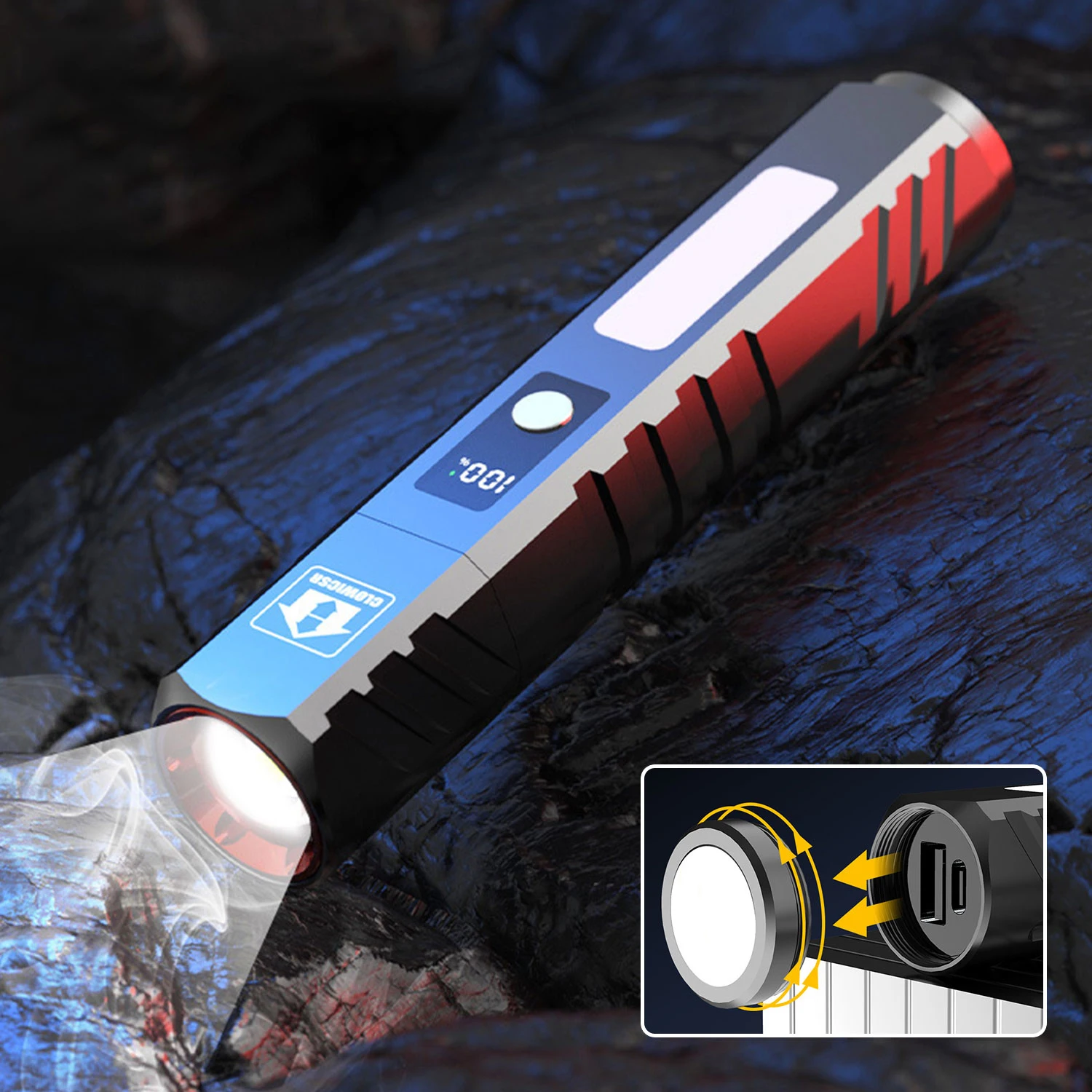Portable LED COB Camping Flashlight 7 Lighting Modes Telescopic Zoom Outdoor Torch With Power Display Magnetic 18650 Battery
Portable LED COB Camping Flashlight 7 Lighting Modes Telescopic Zoom Outdoor Torch With Power Display Magnetic 18650 Battery