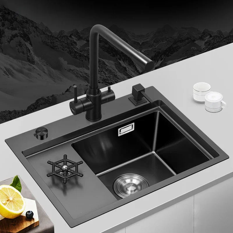 Nano Black counter kitchen Sinks SUS 304 Stainless Steel Handmade Cover hidden Sink High Pressure Cup Rinser Sinks
Nano Black counter kitchen Sinks SUS 304 Stainless Steel Handmade Cover hidden Sink High Pressure Cup Rinser Sinks