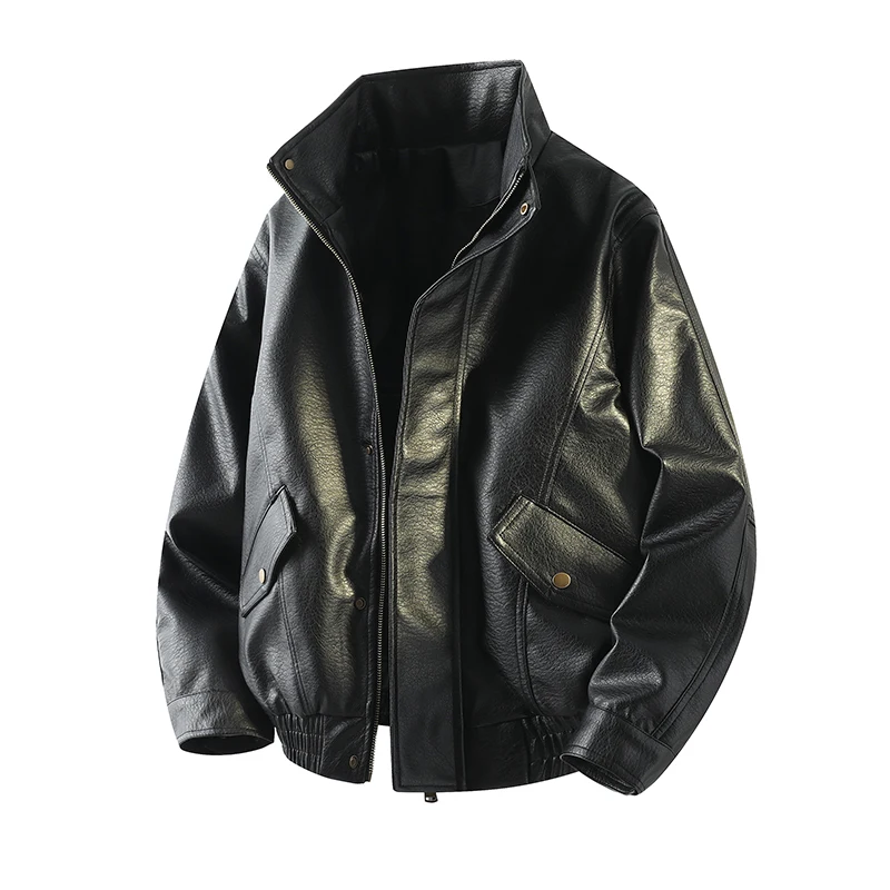 2026 Men Biker Leather Jacket Men Retro Black Coffee Jacket Autumn Men Pu Leather Coat Male Loose Motorcycle Faux Leather Coat
2026 Men Biker Leather Jacket Men Retro Black Coffee Jacket Autumn Men Pu Leather Coat Male Loose Motorcycle Faux Leather Coat