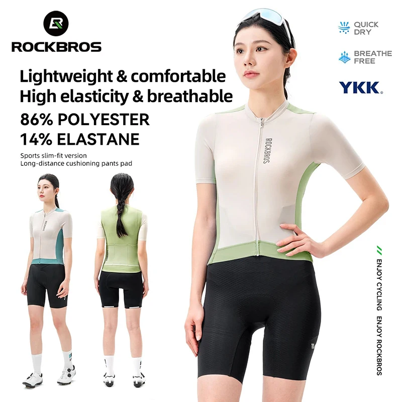 ROCKBROS Cycling Jersey Suit Women Summer Breathable High Elasticity With Pockets MTB Road Bike Short Sleeves Top Clothing
ROCKBROS Cycling Jersey Suit Women Summer Breathable High Elasticity With Pockets MTB Road Bike Short Sleeves Top Clothing