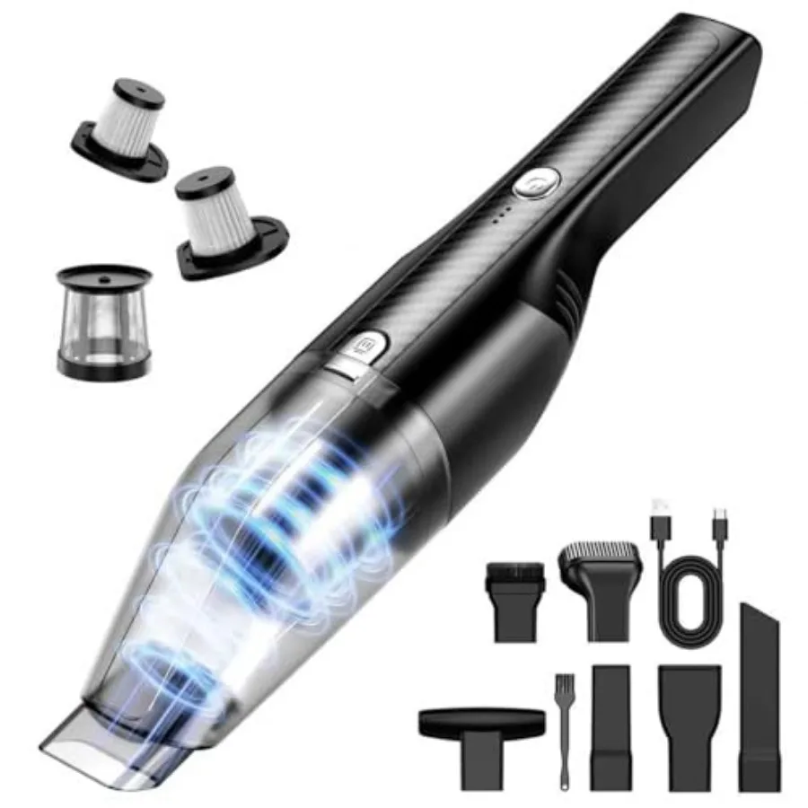 Handheld Vacuum Cordless -Car Vacuum Portable Cordless Cleaner with 11000Pa Powerful Suction, 1.2lbs Lightweight, Type-C Charge
Handheld Vacuum Cordless -Car Vacuum Portable Cordless Cleaner with 11000Pa Powerful Suction, 1.2lbs Lightweight, Type-C Charge