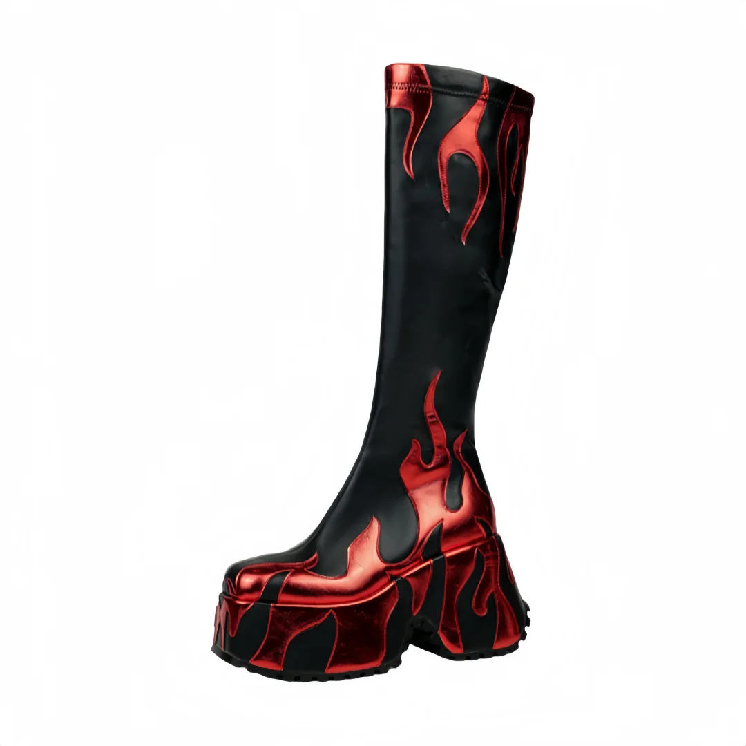 2024 Fashion Women's Thick Heel Boots with Side Zipper Ankle Boots European Fashion Flame Design Knee Shoes
2024 Fashion Women's Thick Heel Boots with Side Zipper Ankle Boots European Fashion Flame Design Knee Shoes