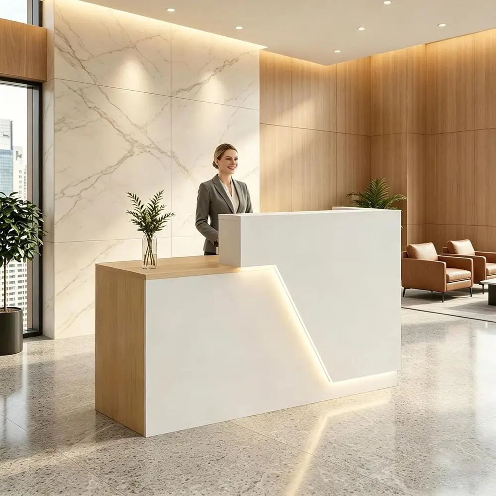 L-Shaped Office Desk with Counter, Wireless Charging, Thick Board, Lockable Drawers, and Keyboard Tray for Heavy-Duty Use in Var
L-Shaped Office Desk with Counter, Wireless Charging, Thick Board, Lockable Drawers, and Keyboard Tray for Heavy-Duty Use in Var
