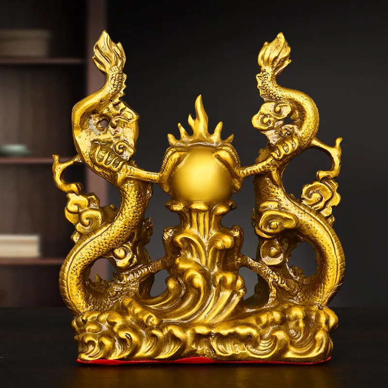 Brass Double Dragons Playing with A Pearl Ornament Two Dragons Playing with A Pearl Home Living Room Decor
Brass Double Dragons Playing with A Pearl Ornament Two Dragons Playing with A Pearl Home Living Room Decor