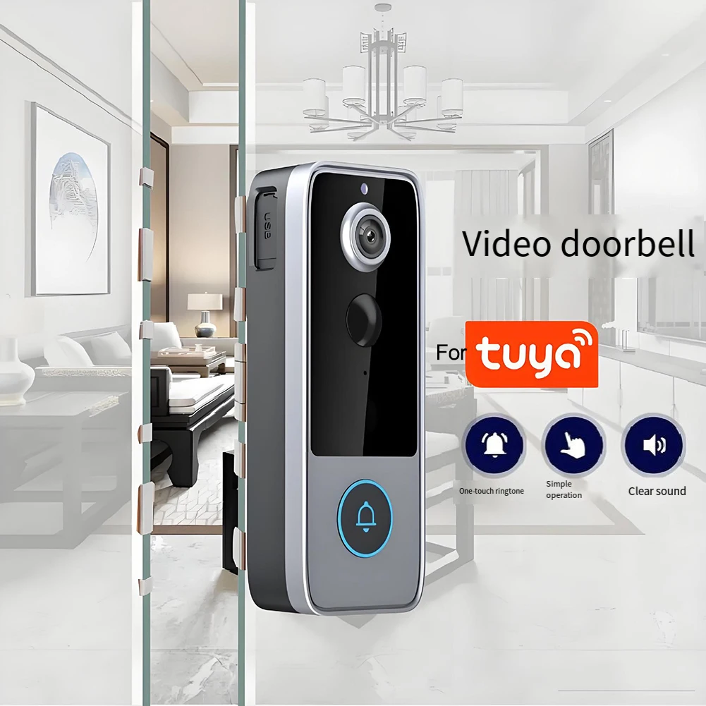 Беспроводная камера дверного звонка с обнаружением движения, домофон для TUYA 1080P, водонепроницаемый интеллектуальный полноцветный дверной звонок ночного видения
Беспроводная камера дверного звонка с обнаружением движения, домофон для TUYA 1080P, водонепроницаемый интеллектуальный полноцветный дверной звонок ночного видения