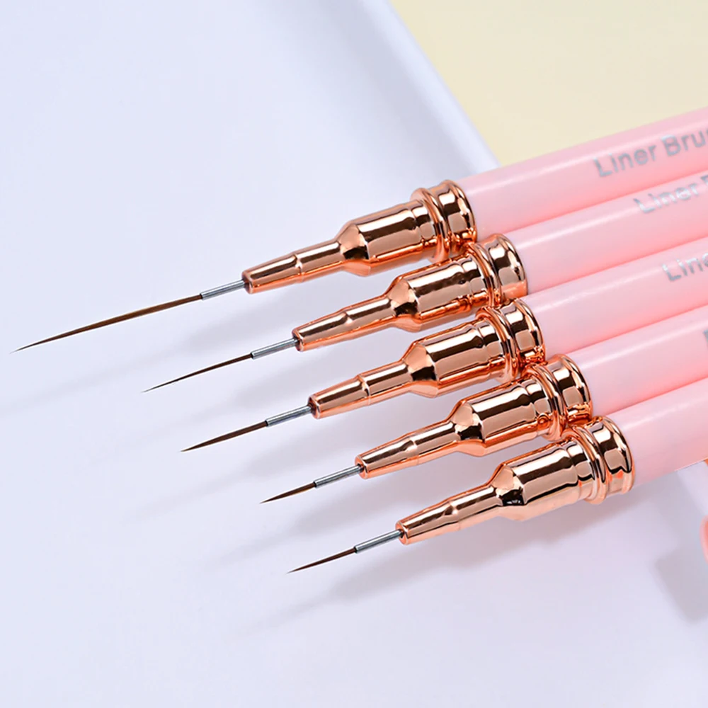 5pcs Nail Art Liner Brush Kits UV Gel Nail Brushes Set French Stripe Line Painting Drawing Flower Pen Professional Manicure Tool
5pcs Nail Art Liner Brush Kits UV Gel Nail Brushes Set French Stripe Line Painting Drawing Flower Pen Professional Manicure Tool