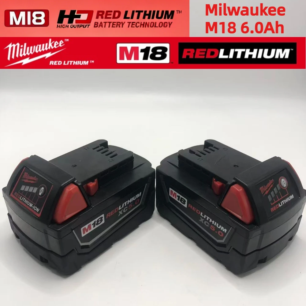 100% New Original Milwaukee M18 18V 6.0Ah High Output Li-ion Rechargeable Battery for Milwaukee M18 Cordless Power Tools
100% New Original Milwaukee M18 18V 6.0Ah High Output Li-ion Rechargeable Battery for Milwaukee M18 Cordless Power Tools