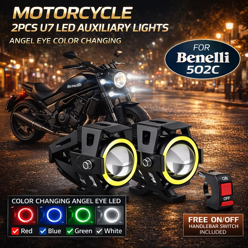 Waterproof Motorcycle LED Headlight 3000LMW U7 Motorbike LED Driving Fog Spot Light with Switch For Benelli 502C 502c 502 c
Waterproof Motorcycle LED Headlight 3000LMW U7 Motorbike LED Driving Fog Spot Light with Switch For Benelli 502C 502c 502 c