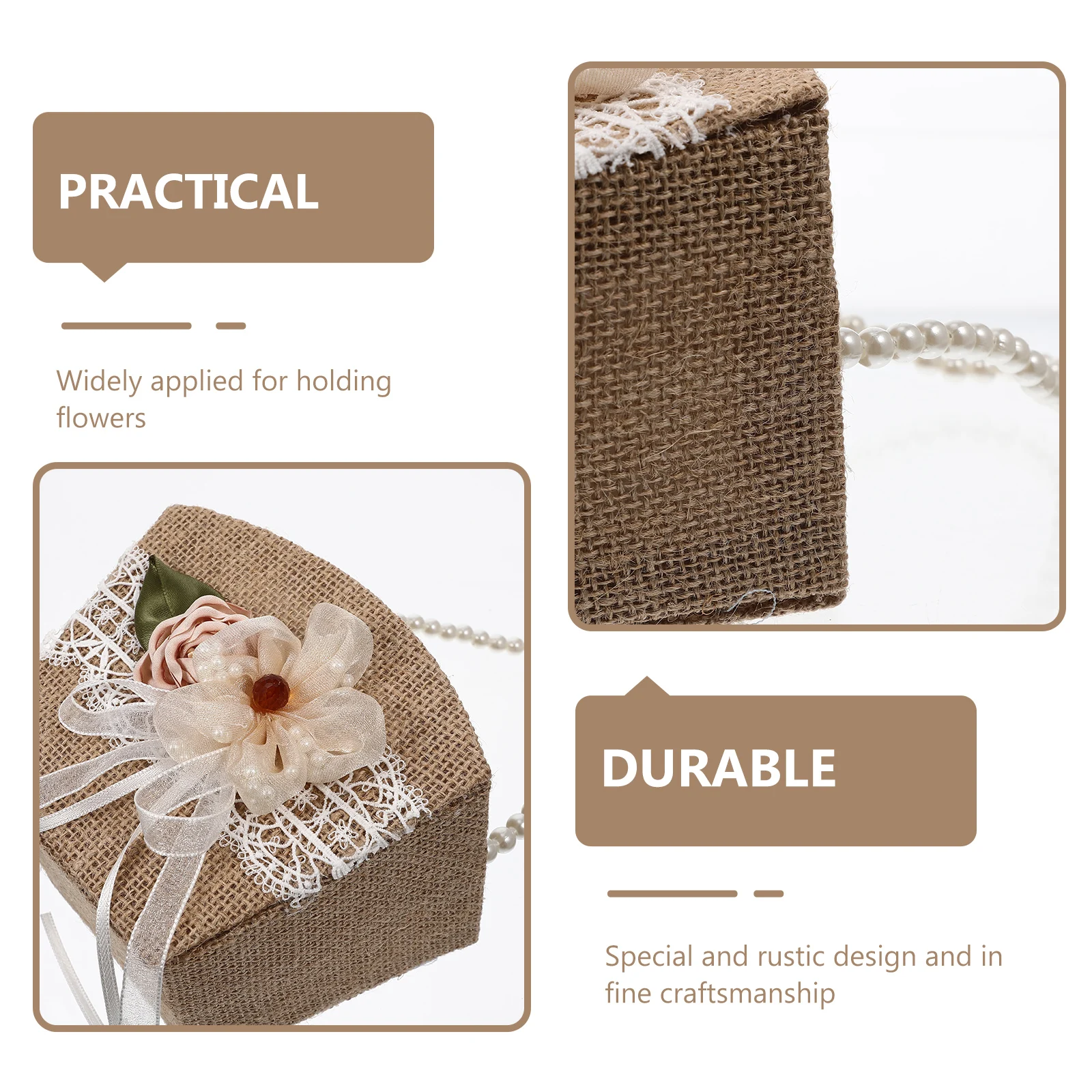 Wedding Flower Basket Ceremony Party Decoration Delicate Burlap Girl Petal Linen with Handle
Wedding Flower Basket Ceremony Party Decoration Delicate Burlap Girl Petal Linen with Handle