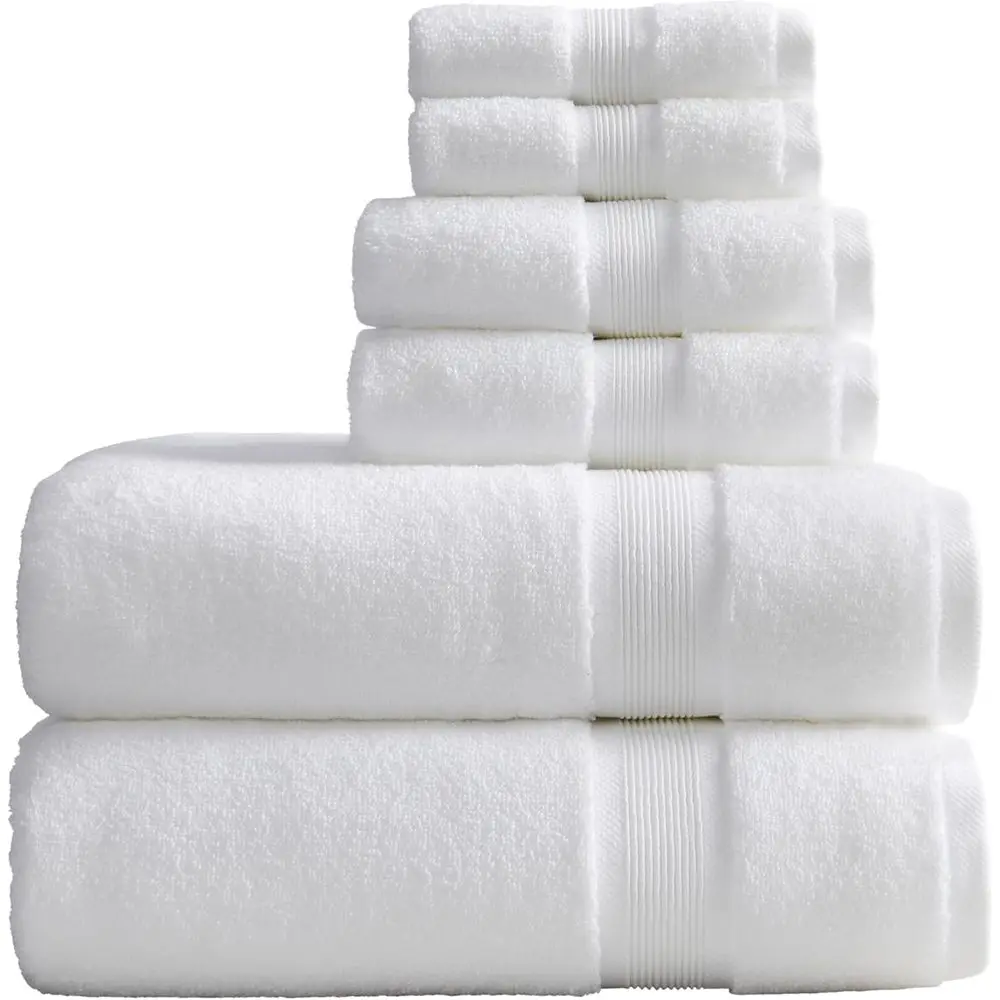 6-Piece Bamboo Rayon Bath Towel Set | 35% Bamboo, 65% Cotton Blend | Soft, Absorbent, Quick-Drying | Oeko-TEX Certified | White
6-Piece Bamboo Rayon Bath Towel Set | 35% Bamboo, 65% Cotton Blend | Soft, Absorbent, Quick-Drying | Oeko-TEX Certified | White