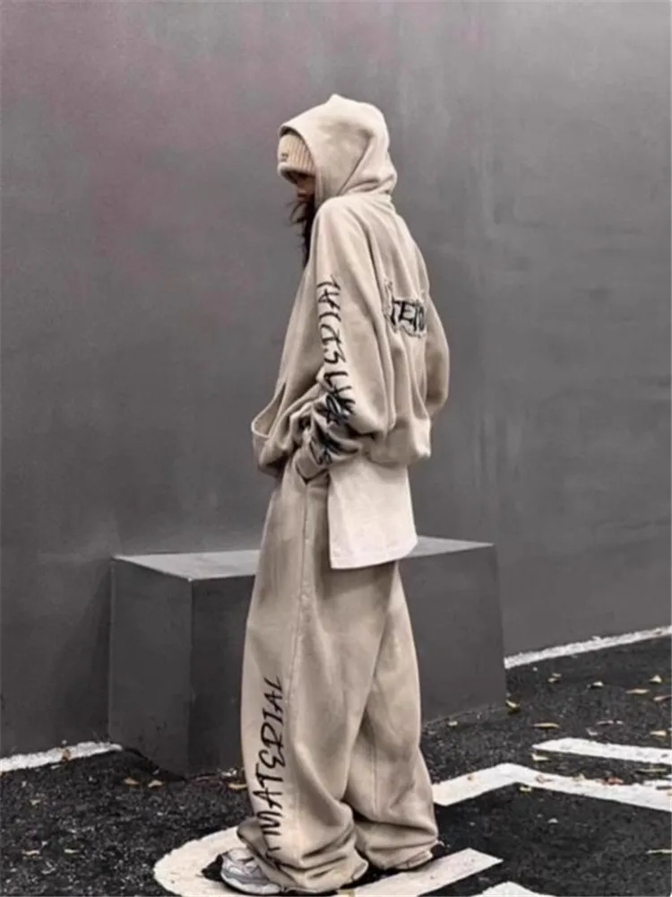 High Street Plus Size Sports Suit Women's Man Hoodies Sports Set Spring Loose Casual Hooded Sweatshirt American Wasteland
High Street Plus Size Sports Suit Women's Man Hoodies Sports Set Spring Loose Casual Hooded Sweatshirt American Wasteland