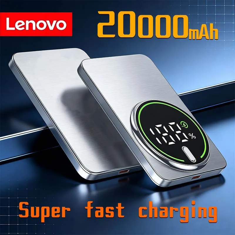 Lenovo 20000mAh Ultra Slim Power Bank for MagSafe,Magnetic Wireless 20W Fast Charging Portable Battery For iPhone Samsung Xiaomi
Lenovo 20000mAh Ultra Slim Power Bank for MagSafe,Magnetic Wireless 20W Fast Charging Portable Battery For iPhone Samsung Xiaomi