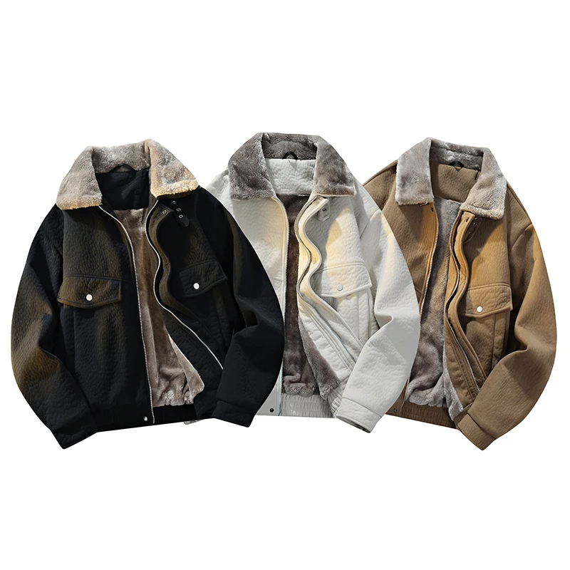 Unisex Plus Size Men's Winter Coat Retro Fashionable Fleece Thickened Warm Jackets Mens Street Windproof Lapel Warm Jacket
Unisex Plus Size Men's Winter Coat Retro Fashionable Fleece Thickened Warm Jackets Mens Street Windproof Lapel Warm Jacket