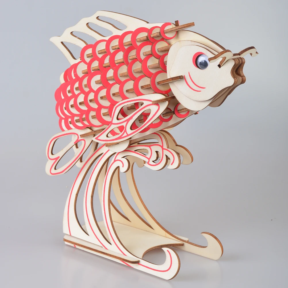 3D Carp Puzzle Wooden Puzzles Toys Educational DIY Children Three-dimensional for Kids
3D Carp Puzzle Wooden Puzzles Toys Educational DIY Children Three-dimensional for Kids
