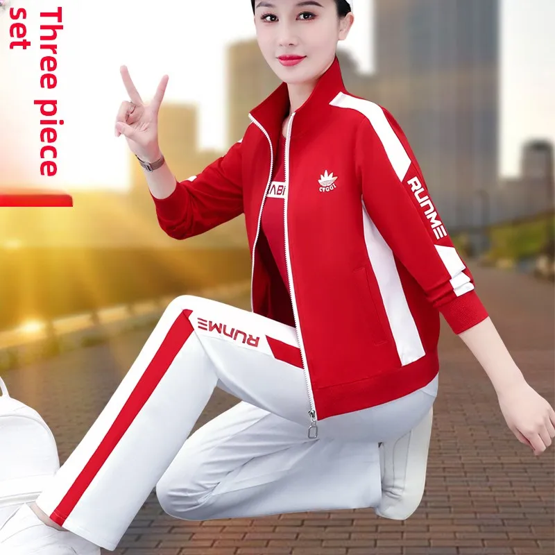 Active Mom Fitn Clothes Red Sportswear Set for Middle-Aged And ly Women Long Sve Zipper Two-Piece Casual Sportswear
Active Mom Fitn Clothes Red Sportswear Set for Middle-Aged And ly Women Long Sve Zipper Two-Piece Casual Sportswear