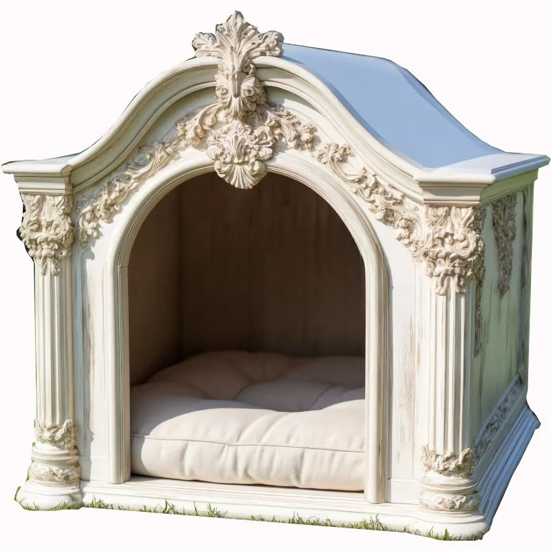 European French solid wood carving flower interior luxury cat and dog villa
European French solid wood carving flower interior luxury cat and dog villa