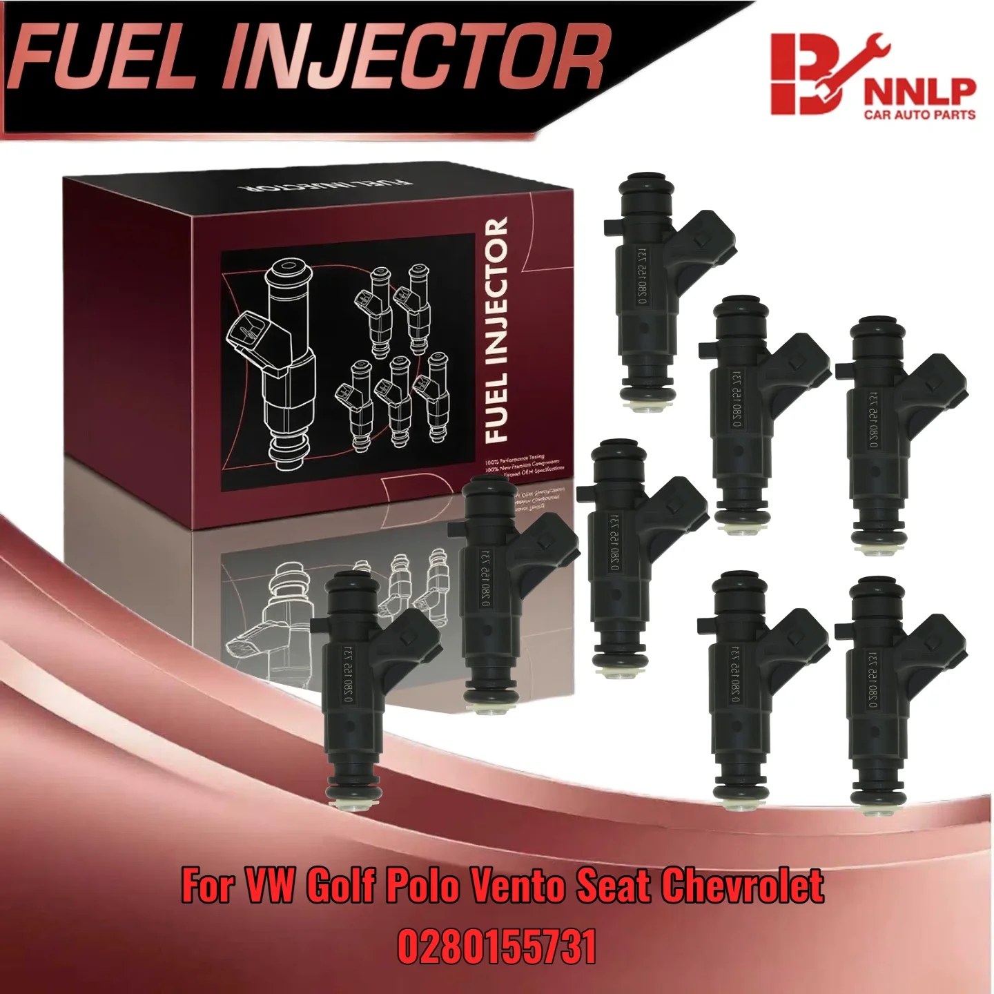 Injector Nozzle SET of 8 for Vw Golf Polo Mk3 Caddy 9K9A 6H 6K1 6K2 with Part Number 0280155731
Injector Nozzle SET of 8 for Vw Golf Polo Mk3 Caddy 9K9A 6H 6K1 6K2 with Part Number 0280155731