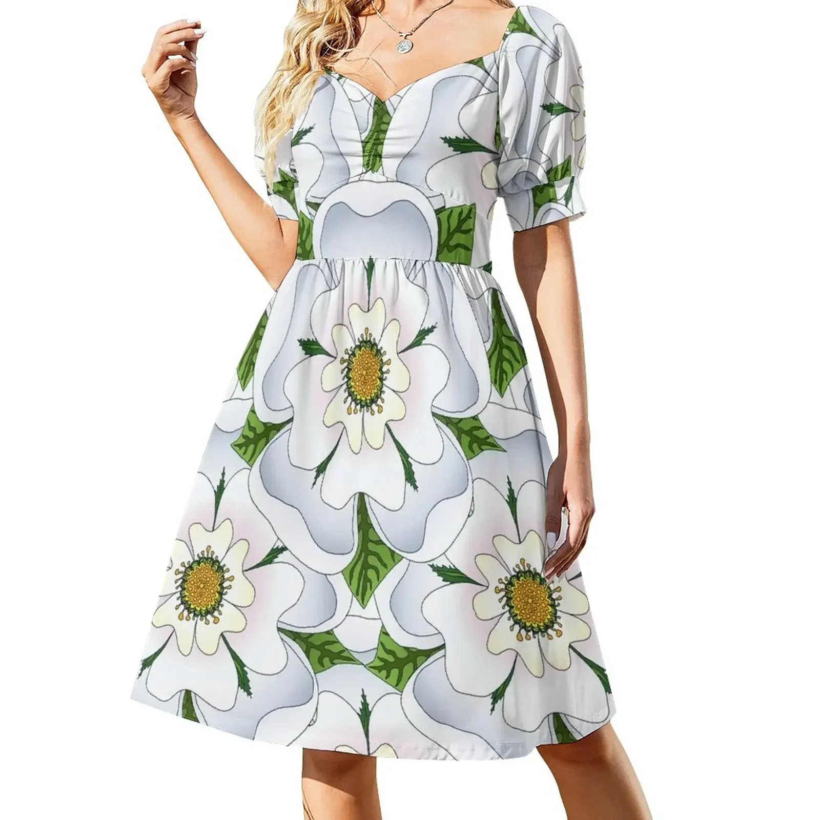 Yorkshire Rose Pattern Short-Sleeved Dress Bride dresses women's summer dresses 2025 Dress
Yorkshire Rose Pattern Short-Sleeved Dress Bride dresses women's summer dresses 2025 Dress