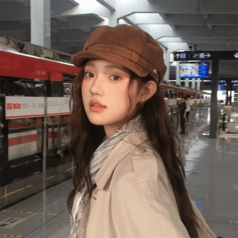 Fashion Short Brim Suede Berets Flat Top Warm Newsboy Hat Korean Style Solid Color Artist Hat Women
Fashion Short Brim Suede Berets Flat Top Warm Newsboy Hat Korean Style Solid Color Artist Hat Women