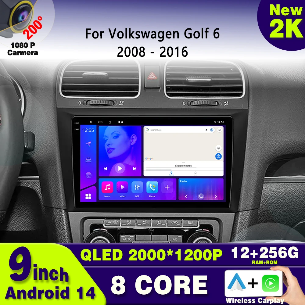 Android 14 For Volkswagen Golf 6 2008 - 2016 Car Radio Stereo Multimedia Video Player Navigation GPS
Android 14 For Volkswagen Golf 6 2008 - 2016 Car Radio Stereo Multimedia Video Player Navigation GPS