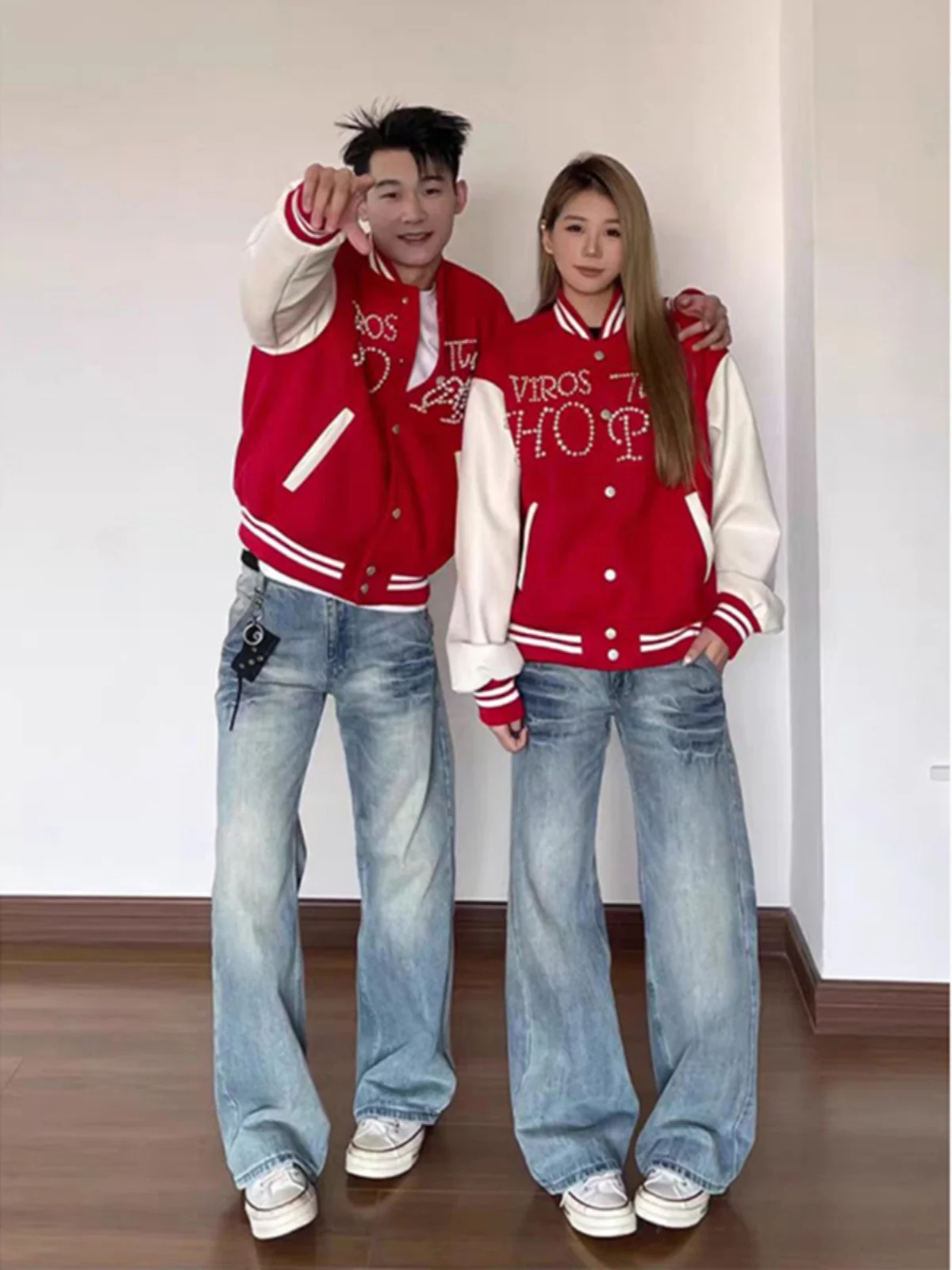 American Retro Red Baseball Jaet Men's Spring Autumn Pearl Splicing Workwear Jaet Youth Casual Long Sve Zipper Closure
American Retro Red Baseball Jaet Men's Spring Autumn Pearl Splicing Workwear Jaet Youth Casual Long Sve Zipper Closure
