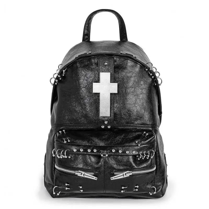 European And American Cross Metal Decoration Perforated Design, Dark Subculture Style, Large Capacity Backpacks For Women Trendy
European And American Cross Metal Decoration Perforated Design, Dark Subculture Style, Large Capacity Backpacks For Women Trendy