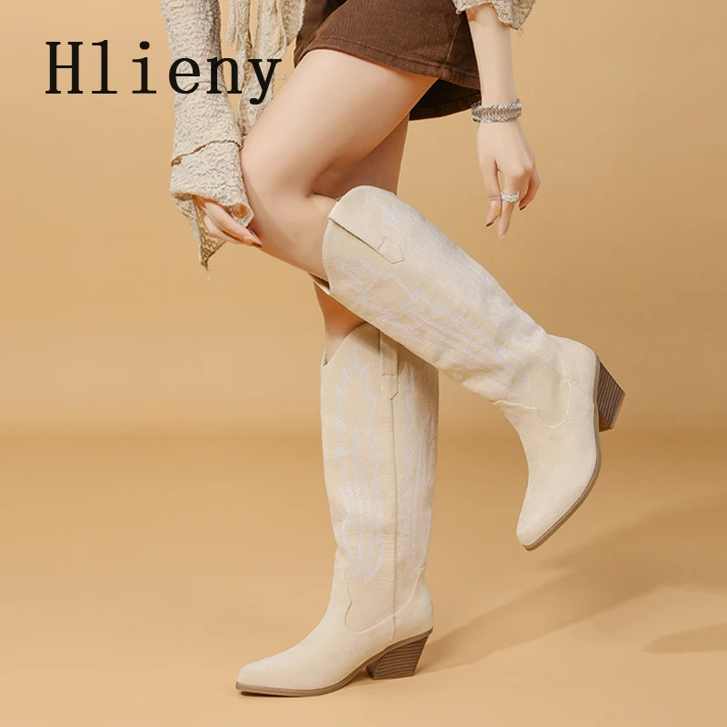 Женские высокие сапоги Hlieny в винтажном ковбойском стиле для осени и зимы, модные сапоги на низком каблуке с острым носком, обувь для вечеринок
Женские высокие сапоги Hlieny в винтажном ковбойском стиле для осени и зимы, модные сапоги на низком каблуке с острым носком, обувь для вечеринок