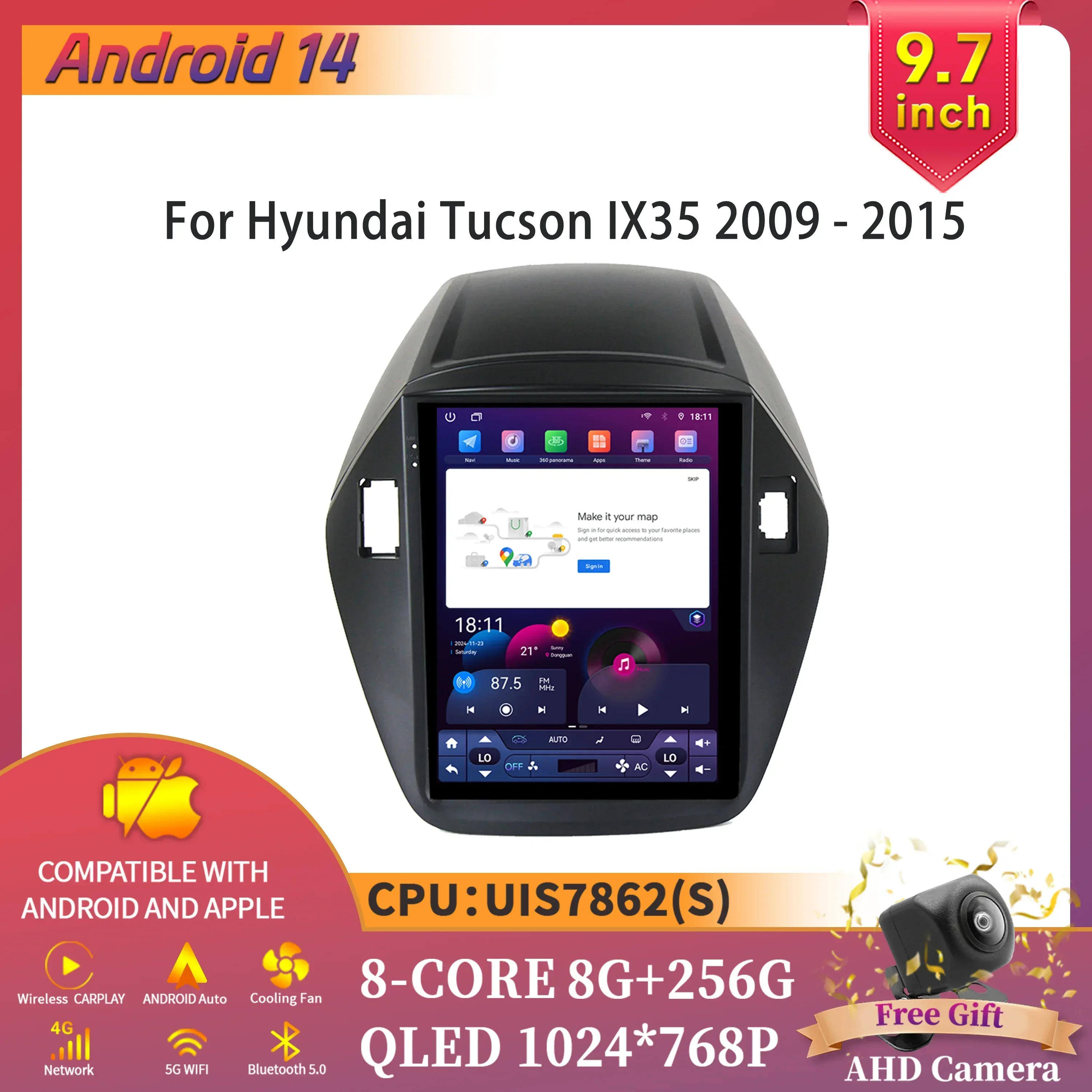 9.7inch Android 14 For Hyundai Tucson IX35 2009 - 2015 Car Radio Multimedia Intelligent Wireless Carplay Touch Screen
9.7inch Android 14 For Hyundai Tucson IX35 2009 - 2015 Car Radio Multimedia Intelligent Wireless Carplay Touch Screen