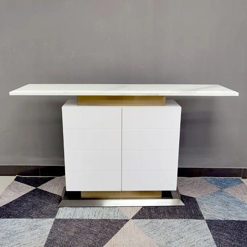 Marble Console Tables Entrance Cabinet Storage Door Wall Simple Stainless Steel Console
Marble Console Tables Entrance Cabinet Storage Door Wall Simple Stainless Steel Console