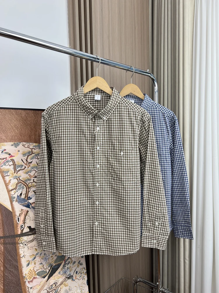 Japanese Style 100% Cotton Breathable Loose Fit Plaid Shirt Women's Fashionable Autumn Long Sleeve Button up Open Cardigan
Japanese Style 100% Cotton Breathable Loose Fit Plaid Shirt Women's Fashionable Autumn Long Sleeve Button up Open Cardigan