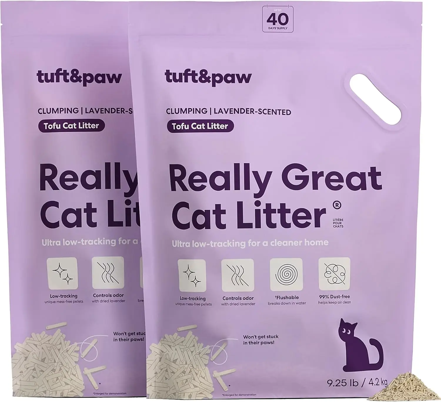 Низкопыльный комкующийся наполнитель для кошачьего туалета Low Tracking Tofu, смываемый, с контролем запаха, без пыли - 9.25 фунтов x 2 упаковки (Натуральная лаванда)
Низкопыльный комкующийся наполнитель для кошачьего туалета Low Tracking Tofu, смываемый, с контролем запаха, без пыли - 9.25 фунтов x 2 упаковки (Натуральная лаванда)