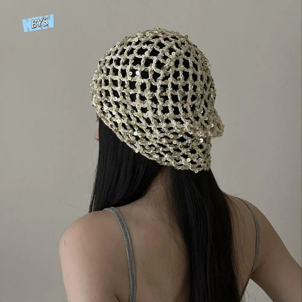 Retro Vintage Sequin Woven Cap Hollow Y2k Sequin Bucket Hat Knit Thin Beanie Hats Summer
Retro Vintage Sequin Woven Cap Hollow Y2k Sequin Bucket Hat Knit Thin Beanie Hats Summer