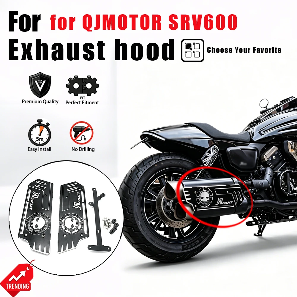 Exhaust Heat Shield Decorative Cover Anti-scald Protector Guard Modified Motorcycle Accessories for QJMOTOR SRV600
Exhaust Heat Shield Decorative Cover Anti-scald Protector Guard Modified Motorcycle Accessories for QJMOTOR SRV600
