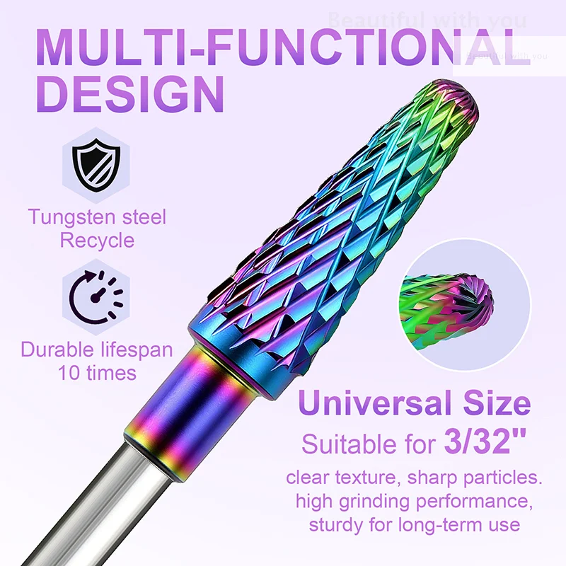 NewIridescent Tungsten Steel Cuticle Nail Drill Bits,Under Nail Cleaner Dead Skin Nail Prepare 3/32" For Electric Nail File
NewIridescent Tungsten Steel Cuticle Nail Drill Bits,Under Nail Cleaner Dead Skin Nail Prepare 3/32" For Electric Nail File