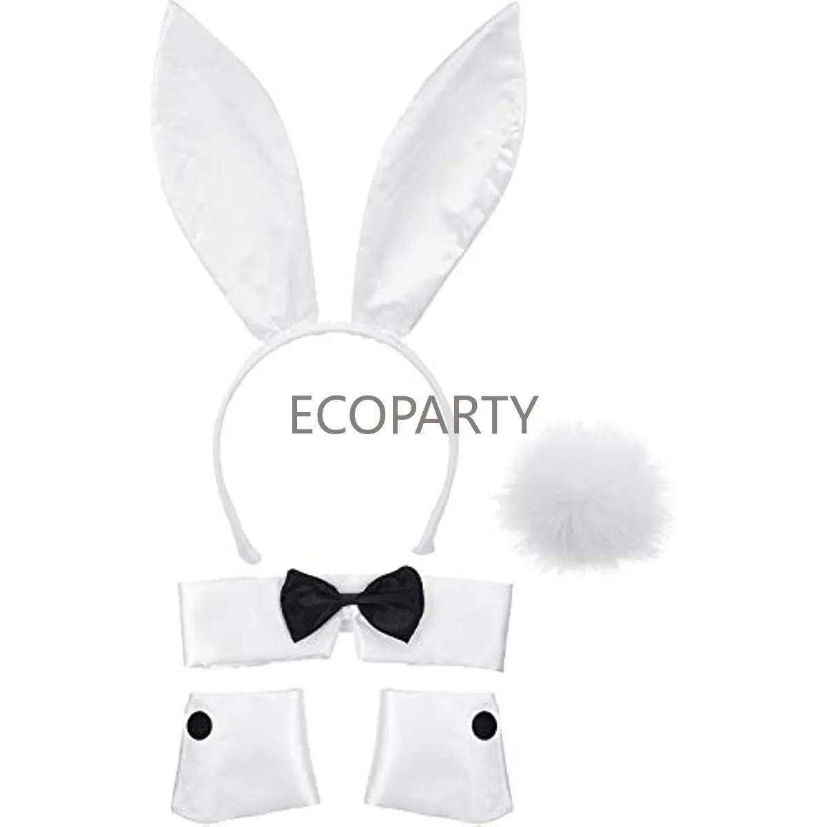 Women's Bunny Costume Set Rabbit Ear Headband Collar Bow Tie Costume Cuffs Rabbit Tail for Christmas Halloween sets 30
Women's Bunny Costume Set Rabbit Ear Headband Collar Bow Tie Costume Cuffs Rabbit Tail for Christmas Halloween sets 30