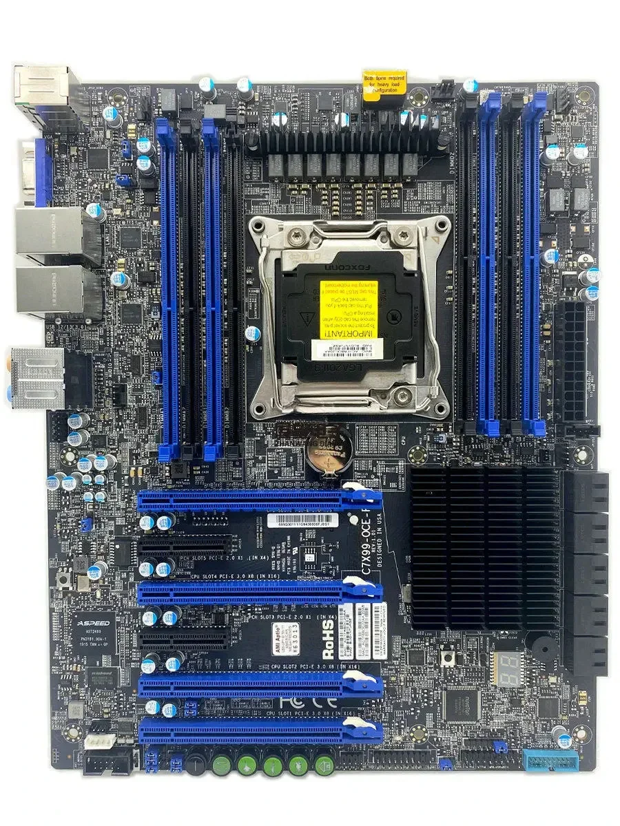 The brand-new for Super Micro C7X99-OCE-F X99 motherboard LGA2011-3 supports IPMI remote up to 10 SATA ports
The brand-new for Super Micro C7X99-OCE-F X99 motherboard LGA2011-3 supports IPMI remote up to 10 SATA ports