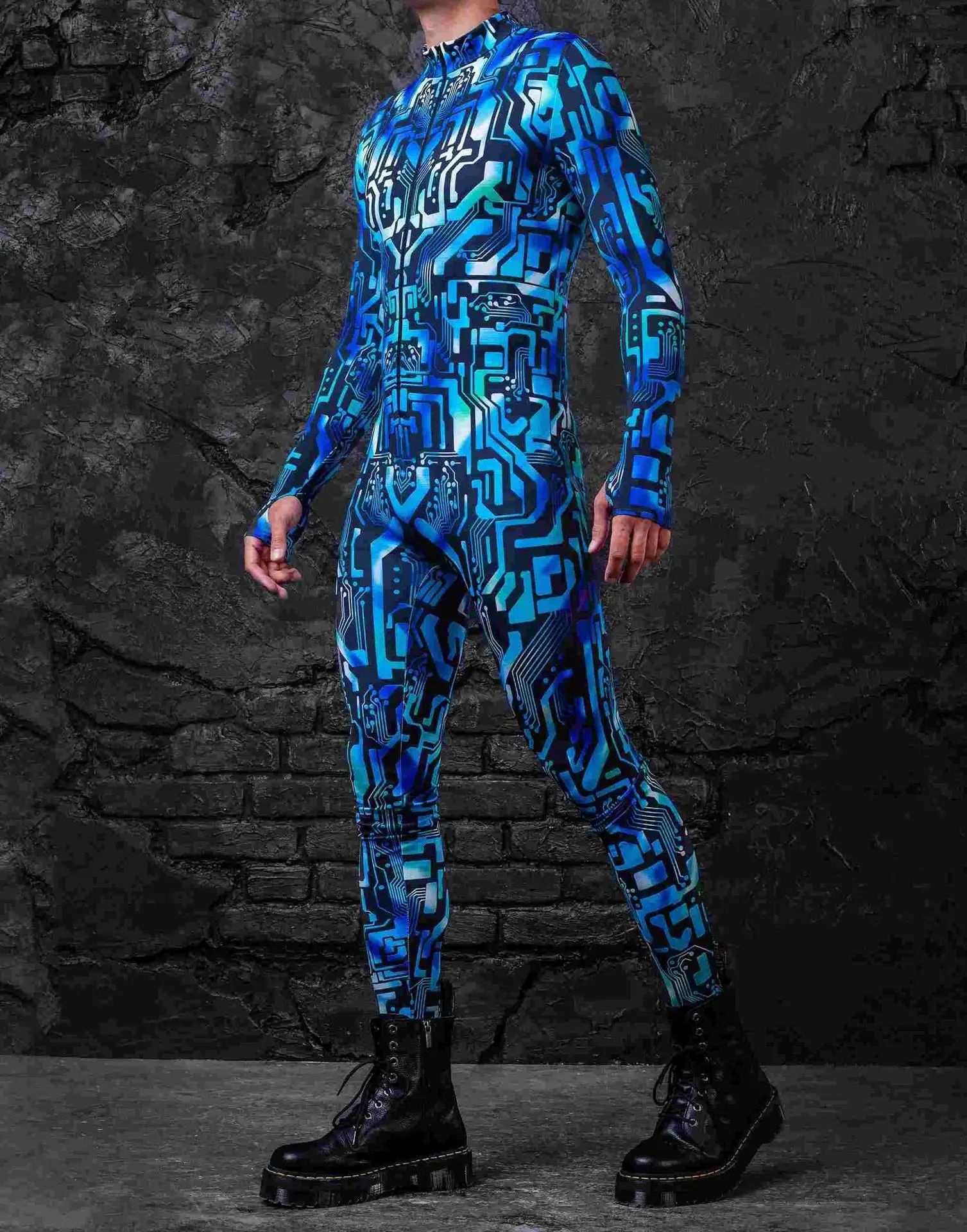 Print Colorful Bodysuit Cyber Punk Circuit Board Jumpsuit Halloween Party Carnival Cosplay Costume Performance Romper Zentai
Print Colorful Bodysuit Cyber Punk Circuit Board Jumpsuit Halloween Party Carnival Cosplay Costume Performance Romper Zentai