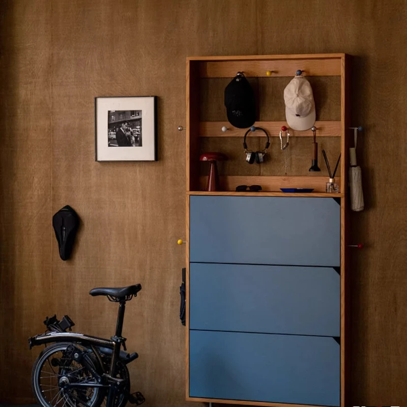 Ultra-thin shoe cabinet, Japanese-style retro Nordic medieval small apartment door locker
Ultra-thin shoe cabinet, Japanese-style retro Nordic medieval small apartment door locker