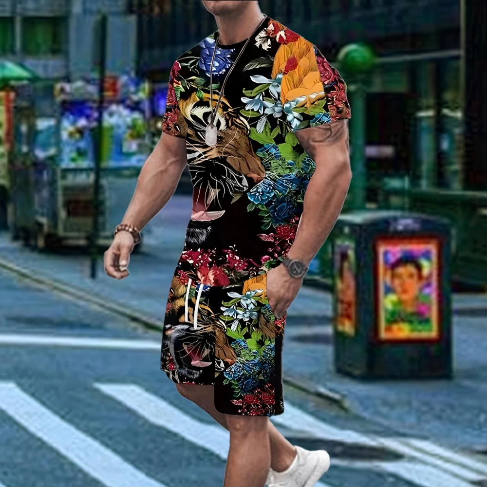 2025 New Summer Sportswear Men's Short Sleeve Shorts 2 Piece Set Men's Street Camouflage Print Trendy Shorts Set Men's Clothing
2025 New Summer Sportswear Men's Short Sleeve Shorts 2 Piece Set Men's Street Camouflage Print Trendy Shorts Set Men's Clothing