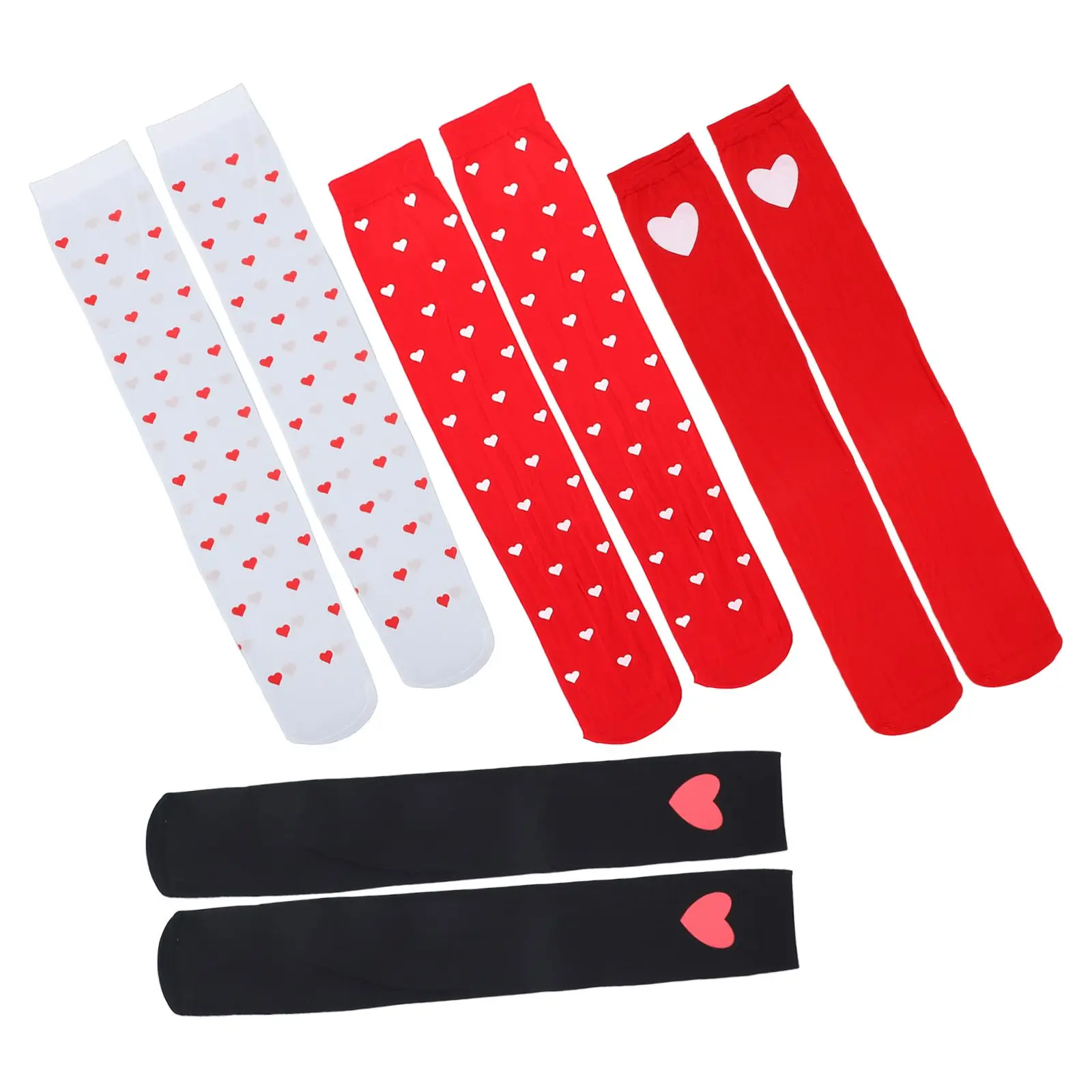 4 Pcs Print Stockings Valentine Socks Long Socks Valentine Day Women Girls Romantic Date Party Over Knee Design
4 Pcs Print Stockings Valentine Socks Long Socks Valentine Day Women Girls Romantic Date Party Over Knee Design