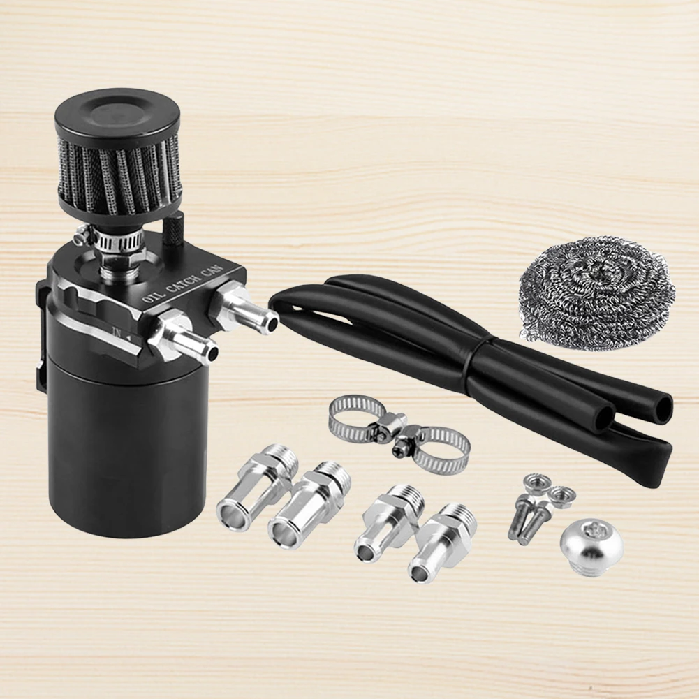 Oil Separator Catch Can with Breather Filter Oil Dipstick Hole Breathable Kettle 300ml Tank Separator Aluminum Alloy
Oil Separator Catch Can with Breather Filter Oil Dipstick Hole Breathable Kettle 300ml Tank Separator Aluminum Alloy