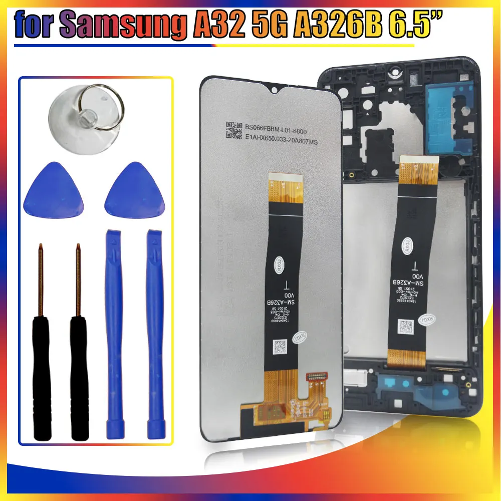 ЖК-дисплей 6,5 ''для Samsung Galaxy A32 5G, ЖК-дисплей, сенсорный экран, дигитайзер в сборе, Замена для Samsung A326 A326B A326U LCD
ЖК-дисплей 6,5 ''для Samsung Galaxy A32 5G, ЖК-дисплей, сенсорный экран, дигитайзер в сборе, Замена для Samsung A326 A326B A326U LCD