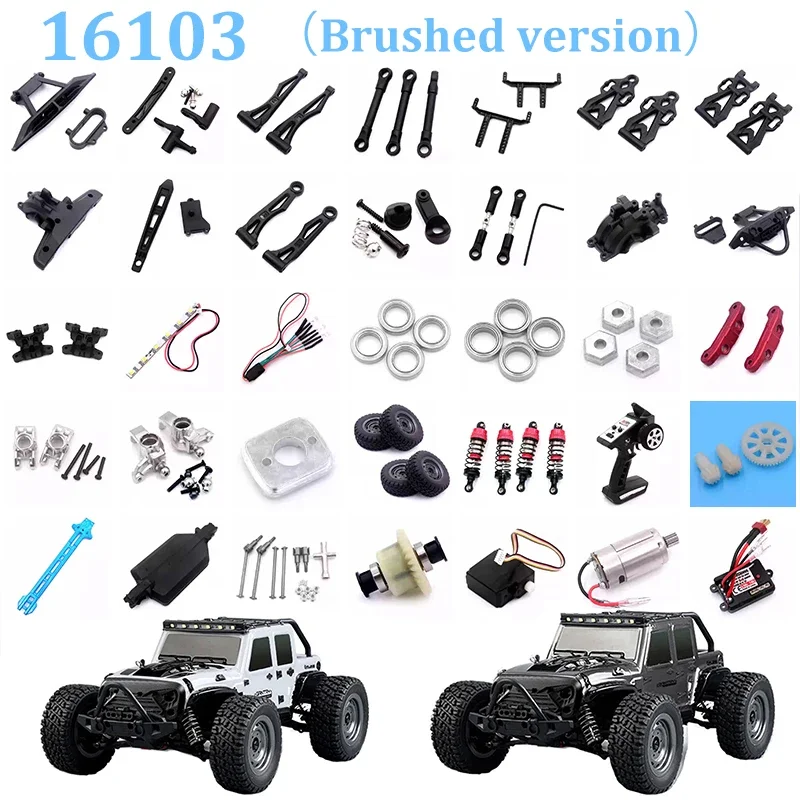 SCY 16103 Brushed Version RC Automotive Parts Turning Shaft Gear Bearing Pull Rod Steering Cup Swing Arm Motor Tire Screws
SCY 16103 Brushed Version RC Automotive Parts Turning Shaft Gear Bearing Pull Rod Steering Cup Swing Arm Motor Tire Screws