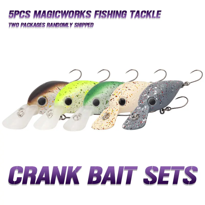 MAGIC WORKS 5Pcs Set Mini Crankbait 3.3g Floating Wobblers Crank Baits Hard Fishing Lures Tackle Lures 36mm
MAGIC WORKS 5Pcs Set Mini Crankbait 3.3g Floating Wobblers Crank Baits Hard Fishing Lures Tackle Lures 36mm