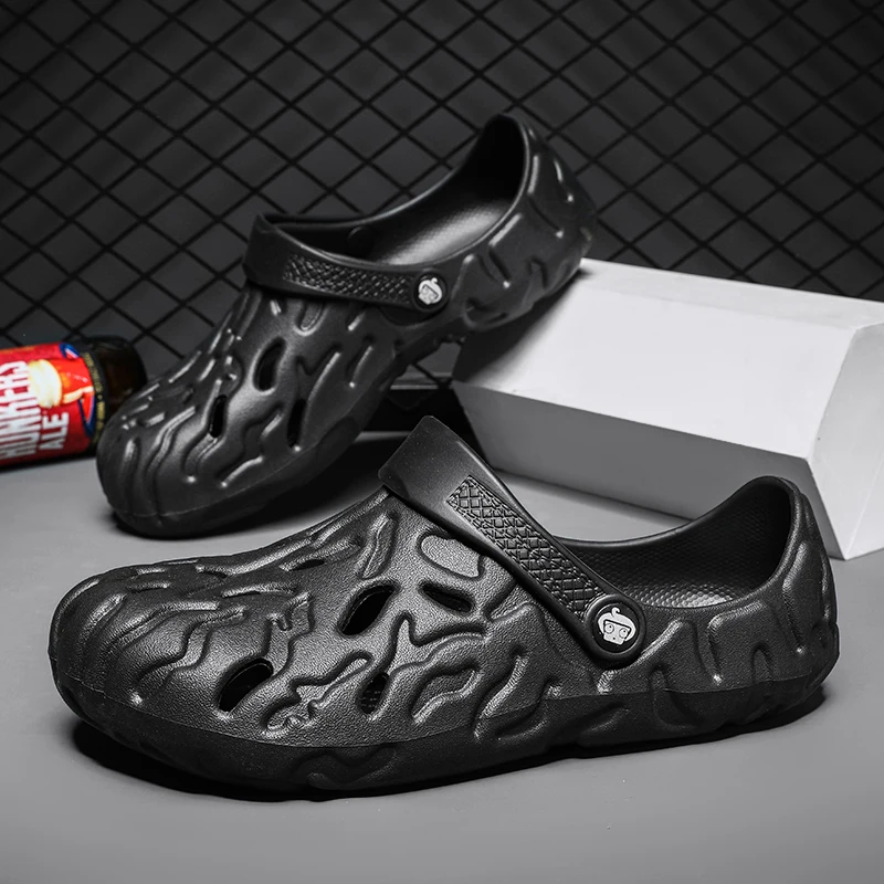 Мужские сабо, сандалии, пляжные тапочки, летняя садовая обувь, нескользящие шлепанцы, большие размеры 48, 49, сандалии на плоской подошве
Мужские сабо, сандалии, пляжные тапочки, летняя садовая обувь, нескользящие шлепанцы, большие размеры 48, 49, сандалии на плоской подошве