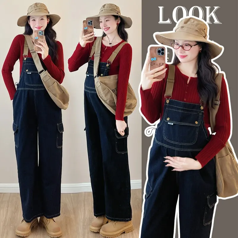 American Vintage Casual Washed Denim Jumpsuits for Pregnant Women Wide Leg Loose Straight Workwear Jeans Pregnancy Overall Pants
American Vintage Casual Washed Denim Jumpsuits for Pregnant Women Wide Leg Loose Straight Workwear Jeans Pregnancy Overall Pants